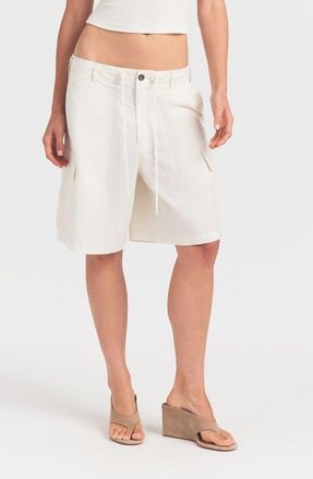 SKIMS Swiss Cotton Cargo Shorts in Egret at Nordstrom, Size Xx-Small
