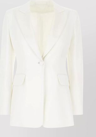 Max Mara tailored blazer with peak lapels and padded shoulders