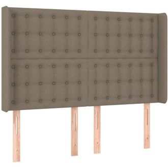 vidaXL Cabecero Con Led De Tela Gris Taupe 147x16x118/128 Cm Vidaxl