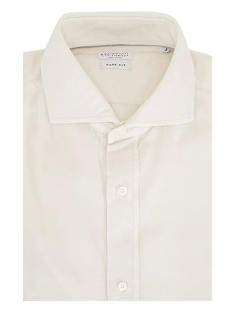 Brunello Cucinelli corduroy shirt - men - Cotton - L - Neutrals