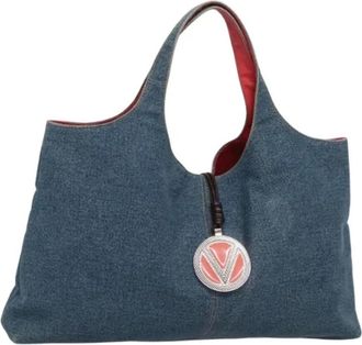 Valentino Tweedehands Canvas handtassen - Dames - Vintage Handtas - Blauw - ONE Size - Vintage