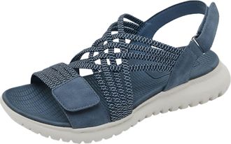 Generic Cocila Sandals For Women Size 5 Large Flat Flower Open Toe Outdoor Beach Casual (Blue, 4) Womens Walking 6 Sandal White Heels Shoes Uk Black Sling Bac