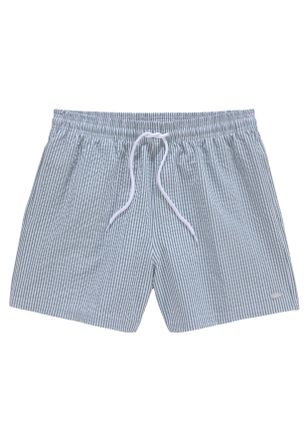 Venice Beach Badeshorts VENICE BEACH, Herren, Gr. XXL (58/60), N-Gr, gr&uuml;n (gr&uuml;n, wei&szlig;), Polyester, gestreift, Badehosen Badeshorts, mit Seersucker-Effekt