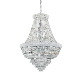 Netlighting Dubai Indoor Ceiling Chandelier Pendant Lamp 24 Lights Chrome E14 in Grey