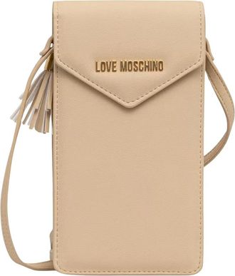 Love Moschino Funda de Tel&eacute;fono Tipo Cartera - Accessories - Mujer - Beige - ONE SIZE