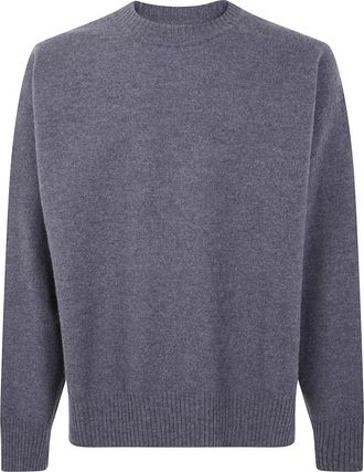 Jil Sander Trui met ronde hals - Heren - Ronde hals truien - Grijs - M - Truien & Vesten