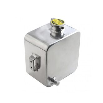 OEM Dep&oacute;sito Universal De Recuperaci&oacute;n Y Rebose De Refrigerante De Aluminio Plateado De 2 Litros Para Reparaci&oacute;n Y Mantenimiento