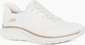 Skechers Womens Bobs Squad Chaos Slip In Trainers - White - Size: 5