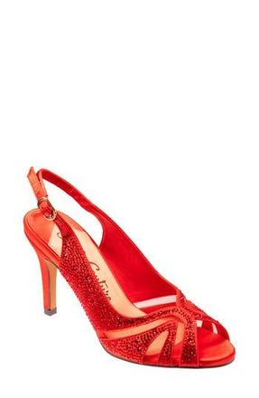 Lady Couture Rhinstone Slingback Sandal in Red at Nordstrom Rack, Size 13