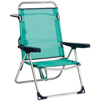 Alco Silla Playa Con Asa Multiposicion Pata Trasera Plegable Aluminio Fibreline Azul - 671alf-0030