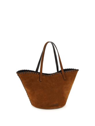 Staud Womens Suede Caro Handbag Tabac-Espresso Calf Leather Bos Taurus Handbags Tabac/espresso Hand Bags