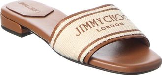 Jimmy Choo London Joa Canvas & Leather Sandal