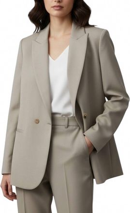 Forte_Forte Long Sleeve Blazer Jacket In Sand