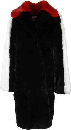 Msgm Bont Slippers - 100% Echt Lapin Rex - Dames - Jassen - Zwart - XS - Jassen