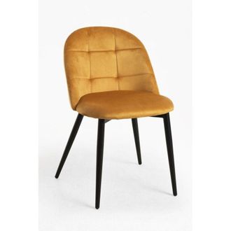 Regalos Miguel Sillas Comedor - Silla Chal Terciopelo - Mostaza