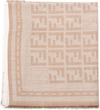 Fendi Sciarpa con motivo monogramma - Toni neutri