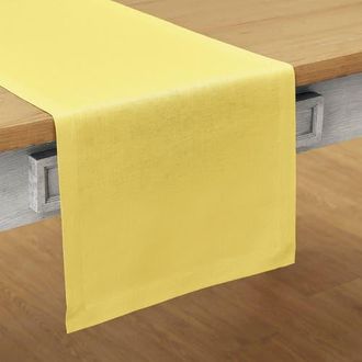 Solino Home Linen Table Runner for Dining Table, Holiday and Everyday Table Decor - Fete in Sunshine Yellow at Nordstrom, Size Xx-Small