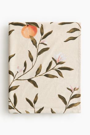 H&M Gemusterte Tischdecke aus Leinenmix - Beige