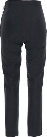Elisabetta Franchi Womens Black Trousers With Flap Pockets Polyester