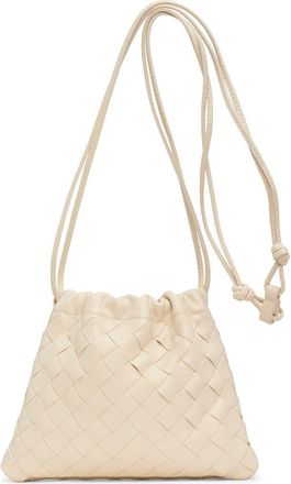 Bottega Veneta Small Dustbag Intrecciato Leather Shoulder Bag in 9197 Sea Salt-Gold at Nordstrom