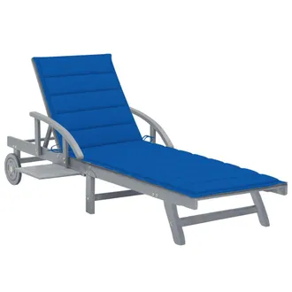 vidaXL Vidaxl - Lettino Prendisole Da Giardino Con Cuscino Massello Di Acacia