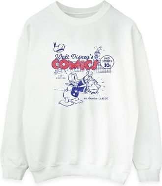 Disney Heren Donald Duck Comics Sweatshirt (Wit)