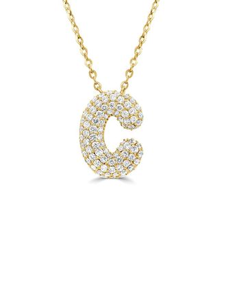 Sabrina Designs 14K 0.46 ct. tw. Diamond Initial Necklace