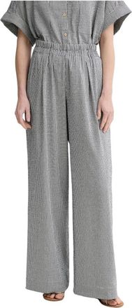 Sessun Wijde broek - Dames - Wijde Broeken - Grijs - L - Polyester - Broeken