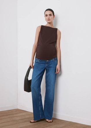 Mango Top avvitato increspato marrone - Donna - S - MANGO