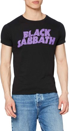 Black Sabbath T Shirt Classic Wavy Vintage Band Logo Official Unisex Black XXXXXL