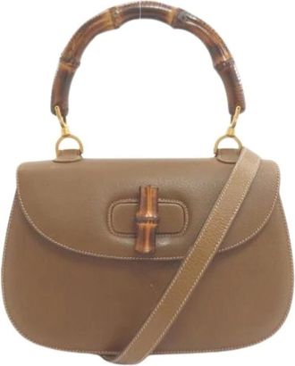 Gucci Pre-owned Handbags, female, Brown, Size: ONE SIZE Pre-owned Vintage Handbag