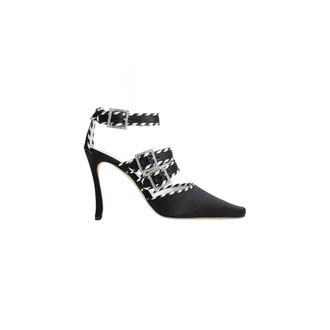 Manolo Blahnik Sumba 105 Satin Ankle Strap Pumps