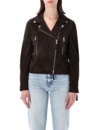 s.w.o.r.d Classic Chiodo Suede Cropped Biker Jacket
