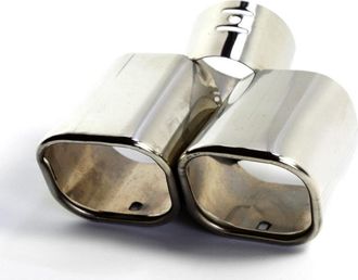 Trade Shop Trade Shop - Doble Escape Deportivo Silenciador Coche Tuning Acero Cromado