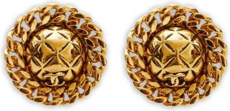Chanel 1980-2000s CC mark chain-link earrings - Gold