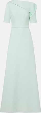 SAFiYAA Stephanie draped cr&ecirc;pe gown