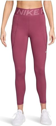 Nike Pro Sculpt Dri-FIT High-Rise 7/8 Leggings With Pockets Womens Workout Sweet Beet/White : LG (US 12-14), Polyester/Spandex