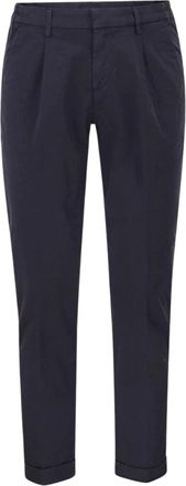 Fay Capri Pliss&eacute; Cropped Katoenen Broek - Heren - Broeken - Blauw - Maat: W33 Katoen