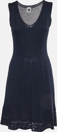 Missoni Navy Blue Knit Sleeveless V-Neck Dress