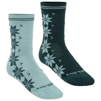 Kari Traa Vinst Sock 2 Pack Merinosocken f&uuml;r Damen | t&uuml;rkis/blau