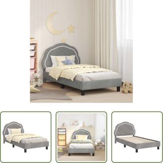 vidaXL vidaXL Testata con tasche - Struttura letto bambini con testata Grigio chiaro 80 x 160 cm