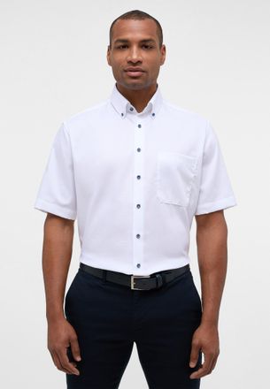 Eterna Kurzarmhemd ETERNA COMFORT FIT, Herren, Gr. 45, Normalgr&ouml;ssen, wei&szlig;, 100% cotton, normal, Hemden Kurzarmhemd, NON IRON (b&uuml;gelfrei)