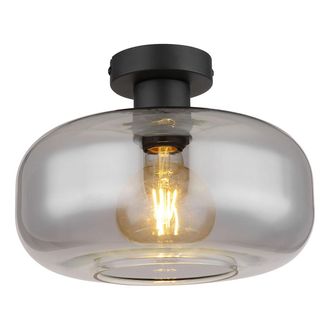 Globo Lighting Plaf&oacute;n - Giuseppe - Negro - Vidrio Vidrio Ahumado - &Oslash;