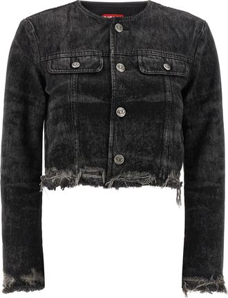 Diesel De-Graffy-Fsh Puffer Jackets Nero-Donna