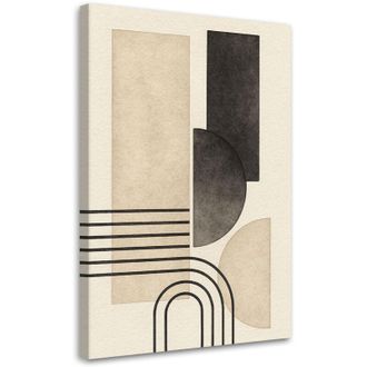 Artgeist Quadro su tela, Astratto geometrico Linea foglia - 60x90