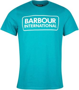 Barbour Groot Logo T-Shirt - Heren - T-shirts - Groen - M - Katoen - Tops