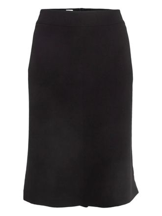 Armani silk skirt - women - Polyester/Silk - 14 - Black