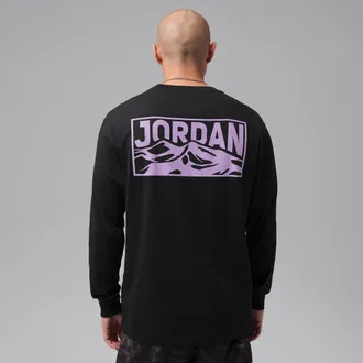Nike Jordan Mens Jordan Flight Mountainside Long-Sleeve T-Shirt in Black | IO0135-010