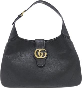 Gucci Pre-owned Shoulder Bags, female, Black, Size: ONE SIZE Pre-owned Aphrodite Leather Shoulder Bag
