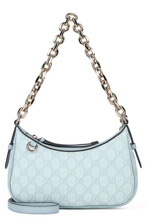 Gucci Light Blue Logo Shoulder Bag